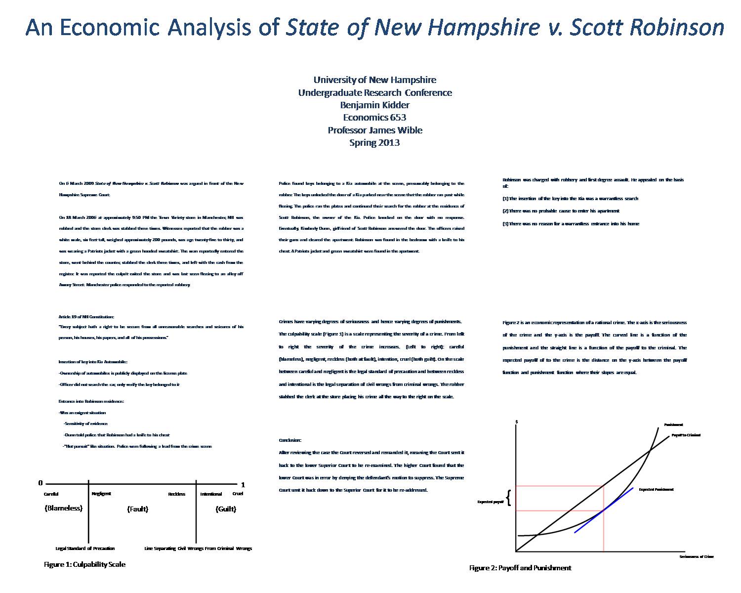 An Economics Analysis Of State Of New Hampshire V. Scott Robinson by benjaminpk