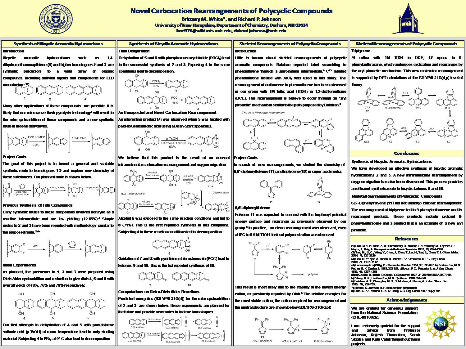 Novel Carbocation Rearrangements Of Polycyclic Compounds by bmf376