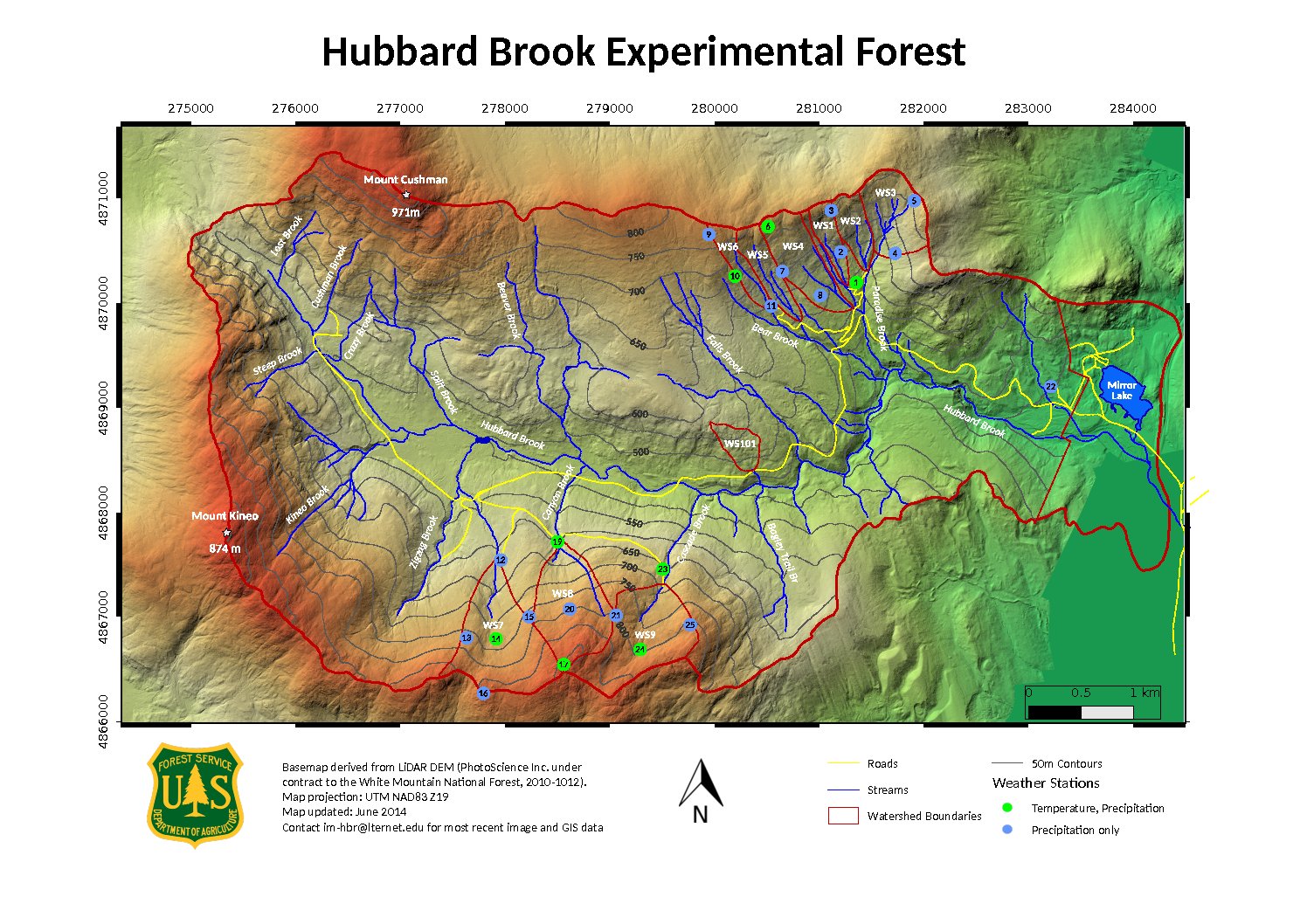 Hubbard Brook Wall Map by mmartin