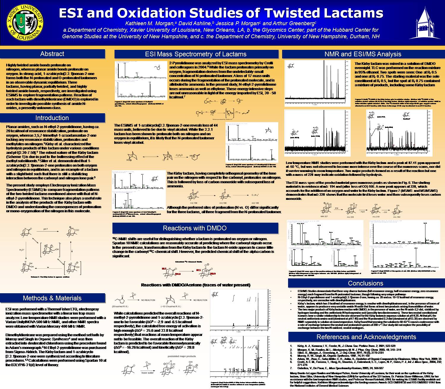 Esi And Oxidation Studies Of Twisted Lactams by jessmorgan1178