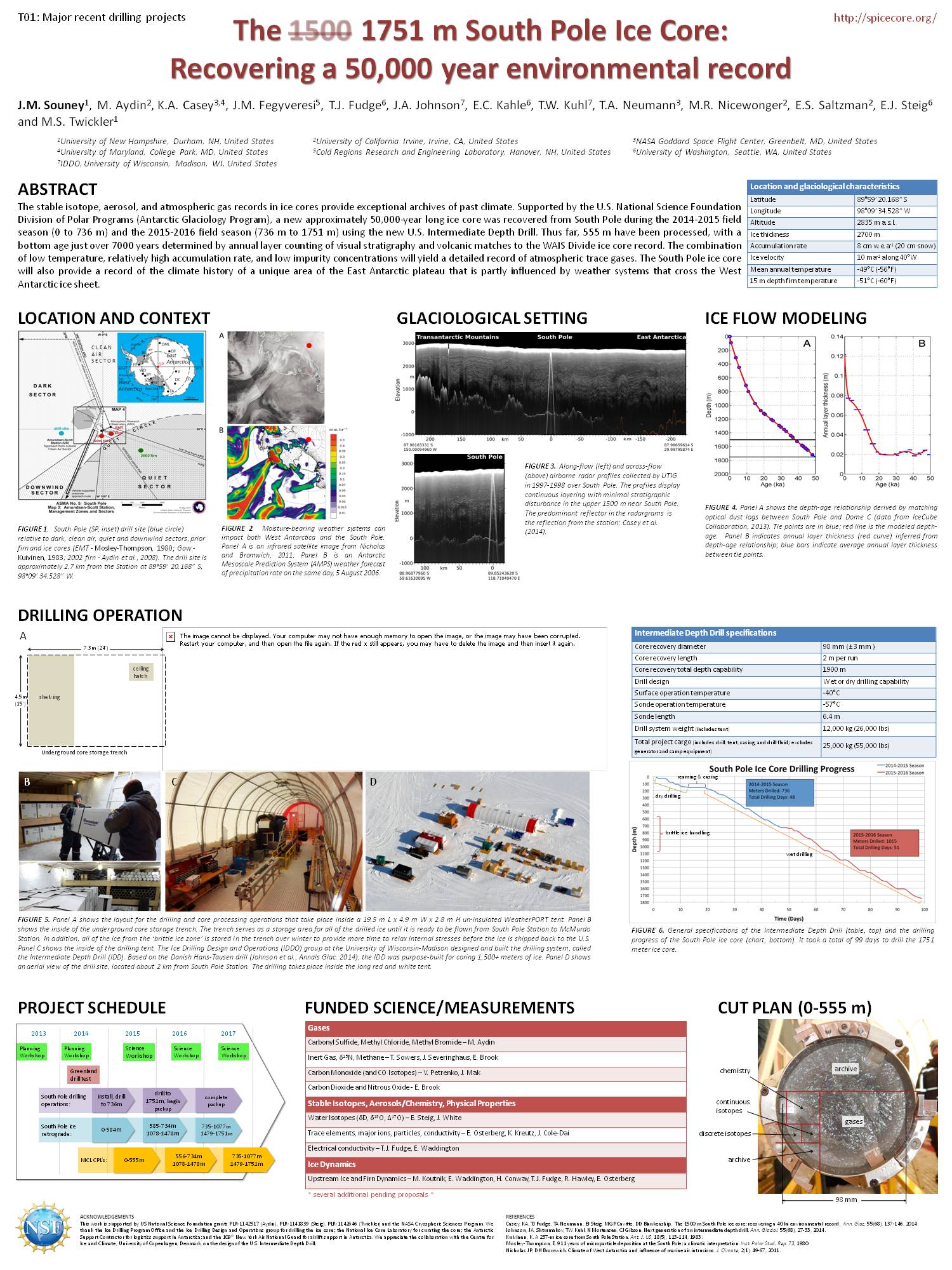 South Pole Ice Core Poster For Ipics 2nd Open Science Conference by jmsouney