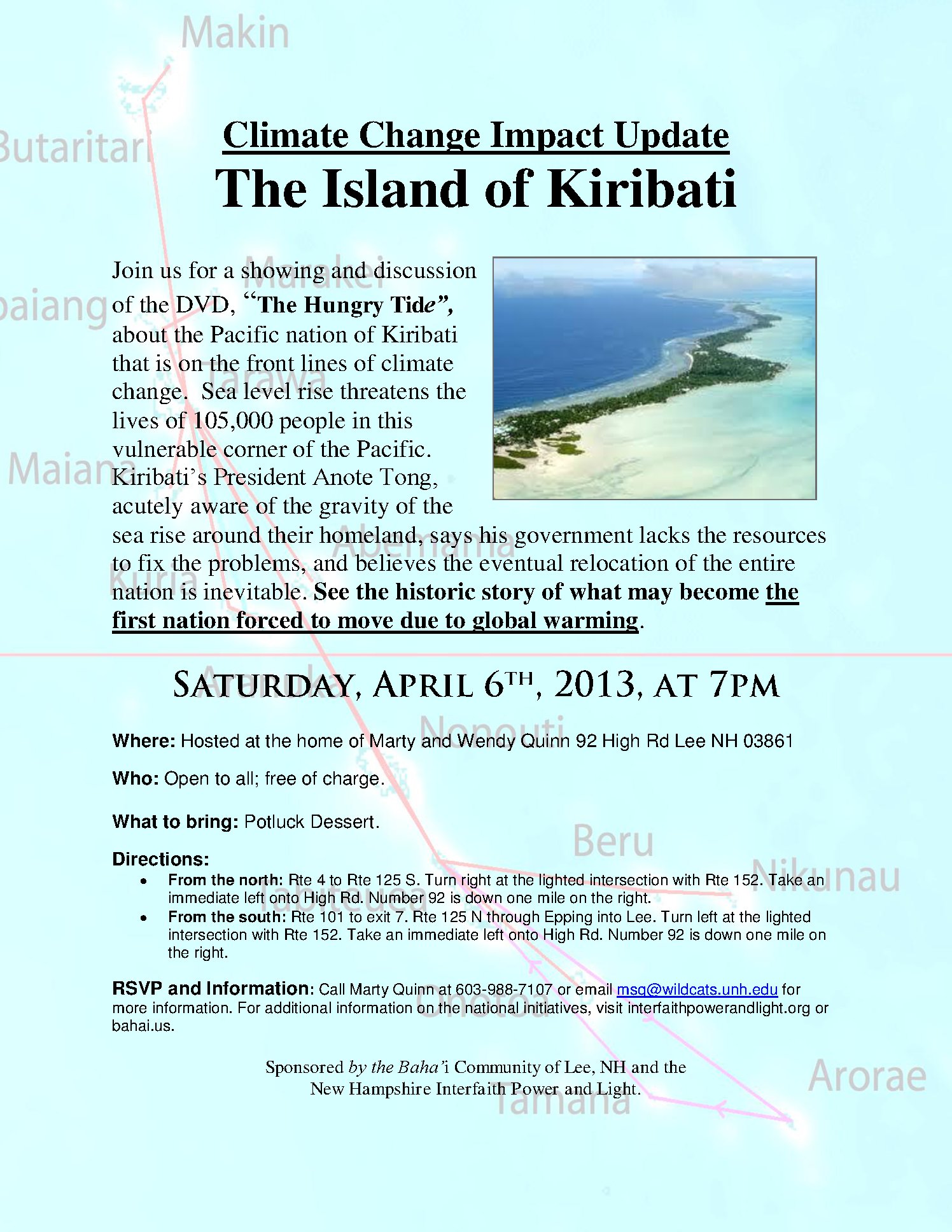 Climate Change Update: The Island Of Kiribati by marty