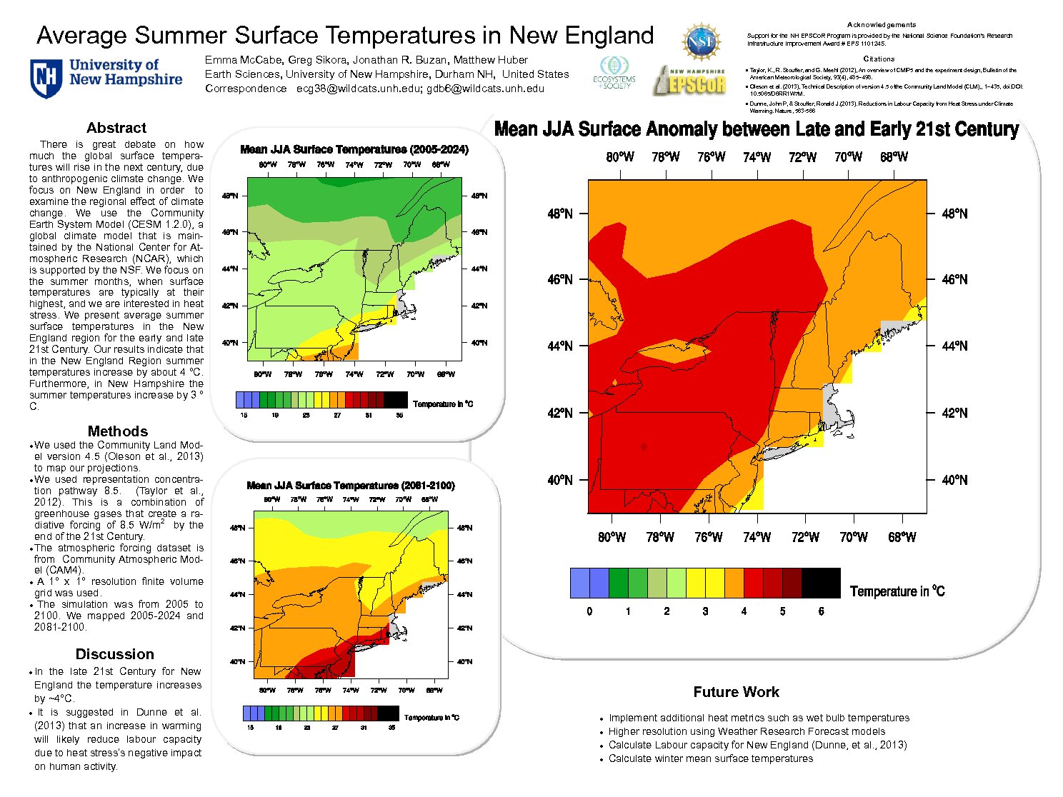 Average Summer Surface Temperatures In New England by ecg38
