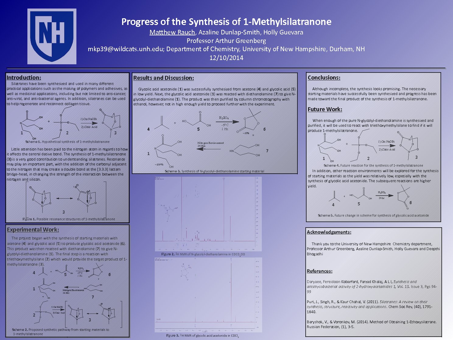 Progress Of The Synthesis Of 1-Methylsilatranone by mkp39