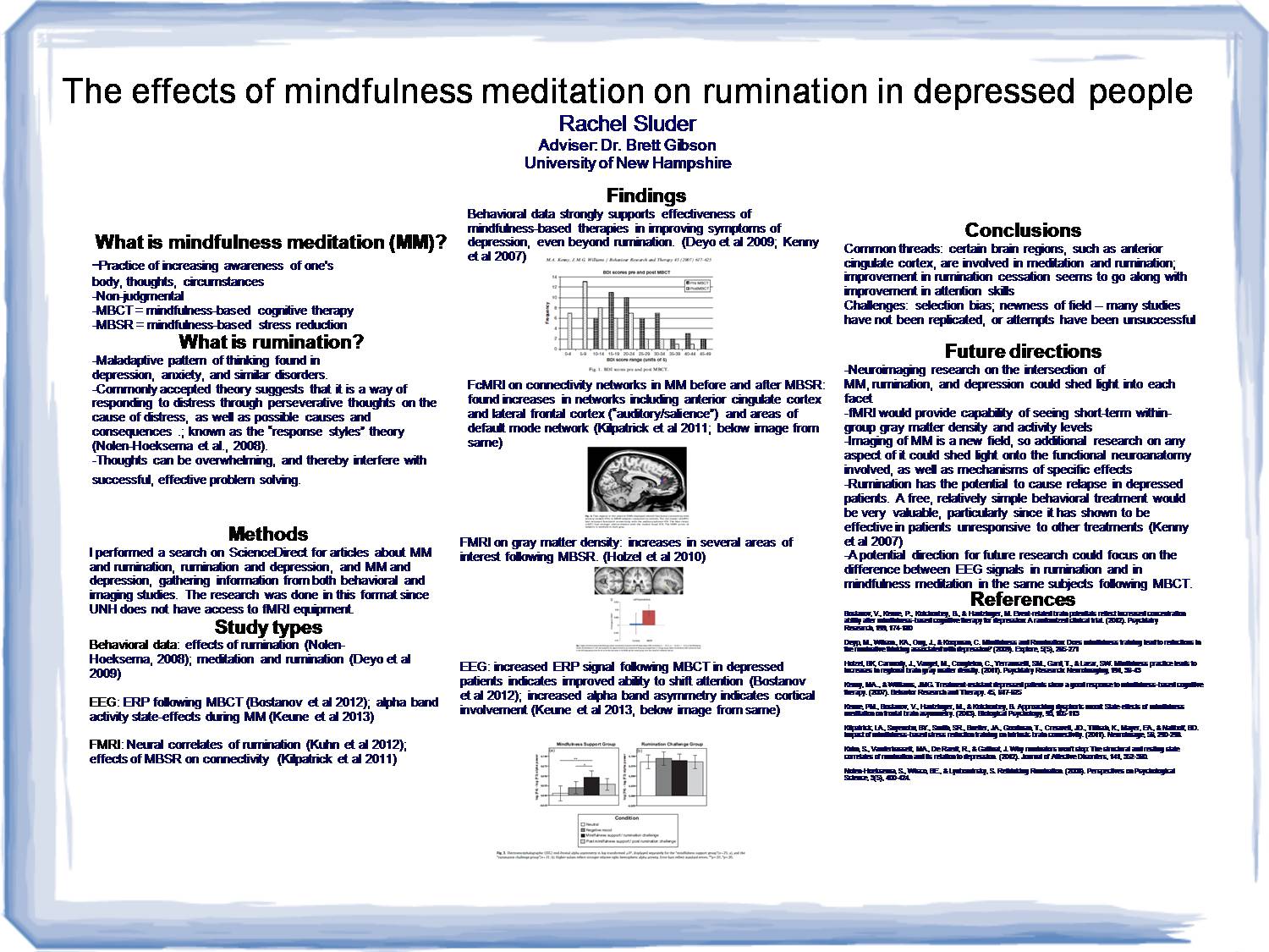 The Effects Of Mindfulness Meditation On Rumination In Depressed People by raq53