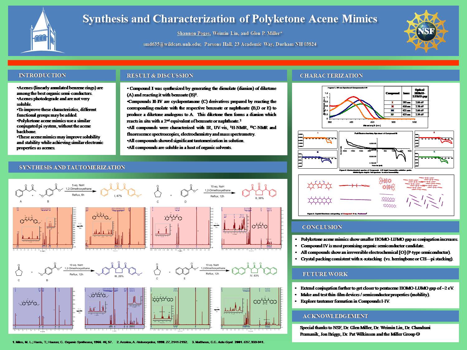 Synthesis And Characterization Of Polyketone Acene Mimics by smd635