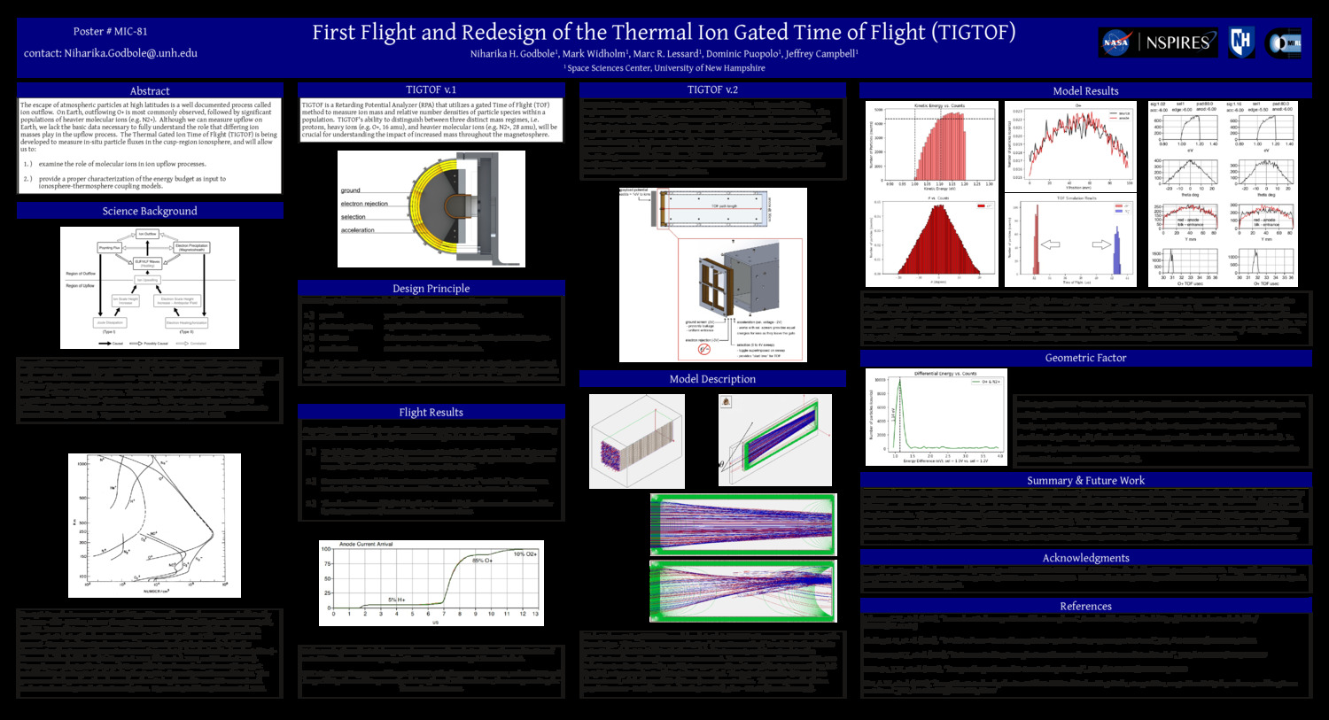 First Flight And Redesign Of The Thermal Ion Gated Tim Eof Flight (Tigtof) by nhg1005