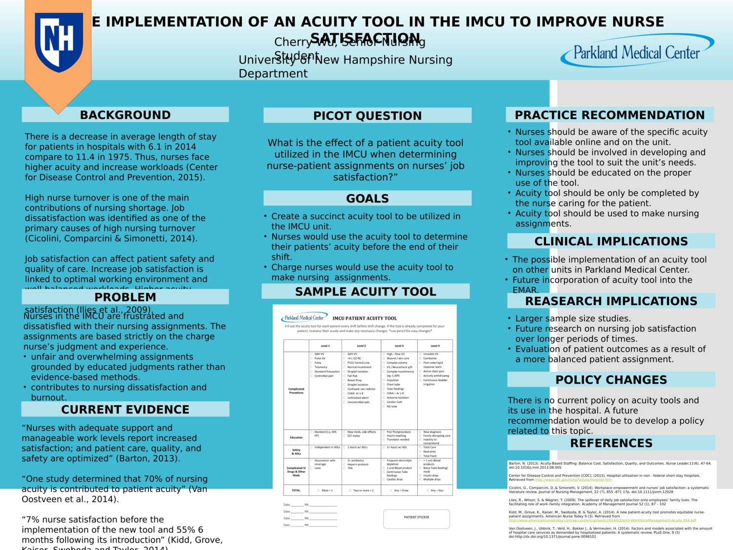 The Implementation Of An Acuity Tool In The Imcu To Improve Nurse Satisfaction  by clw1005
