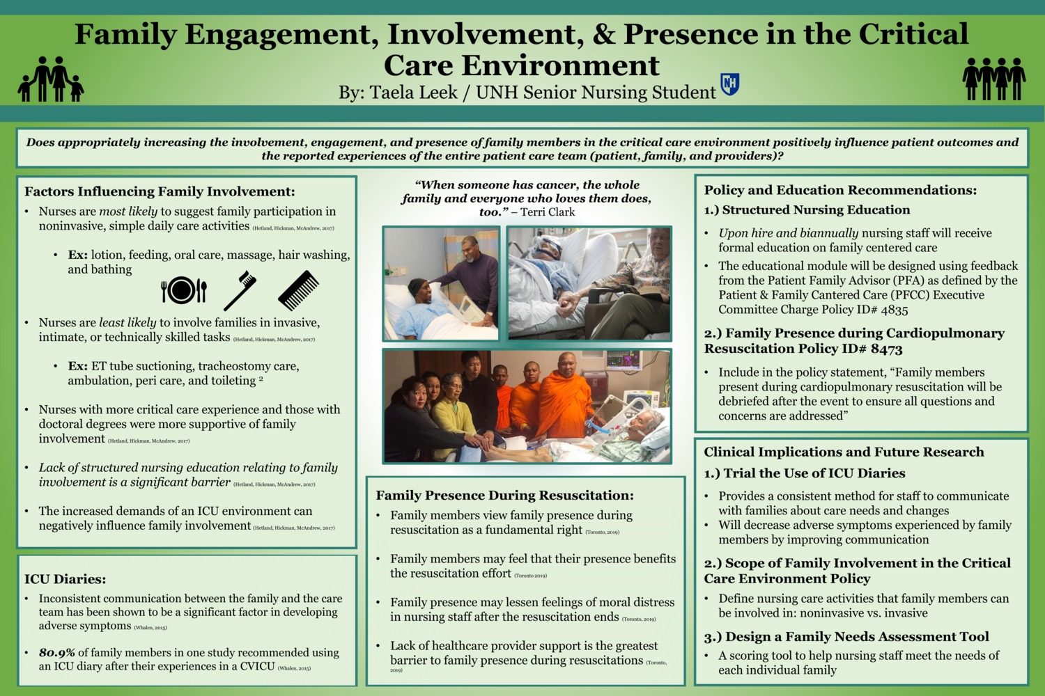 Family Engagement, Involvement, & Presence In The Critical Care Environment by tl1030