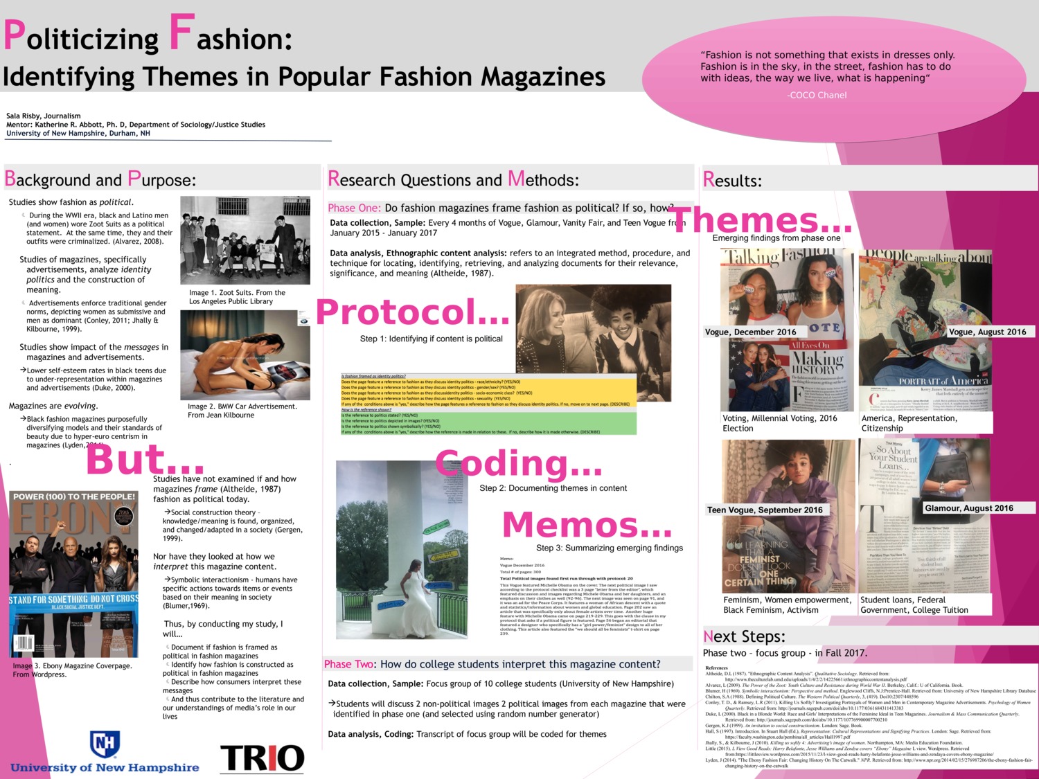 Politicizing Fashion: Identifying Themes In Popular Fashion Magazines by sbr2001