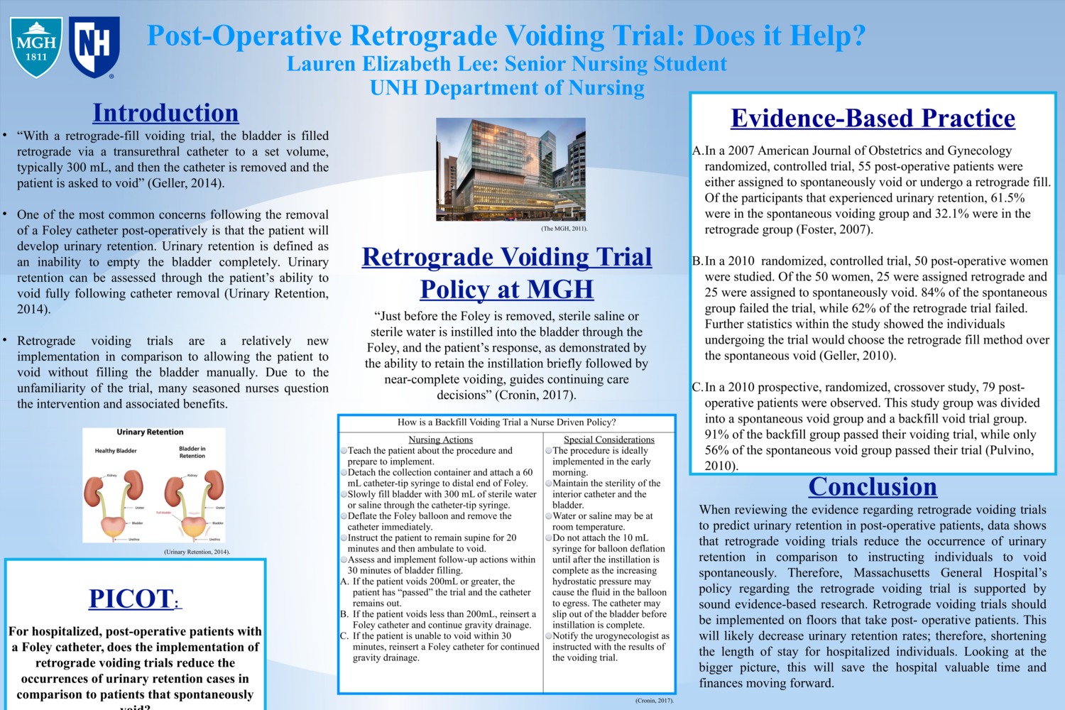Post-Operative Retrograde Voiding Trial by lel1002