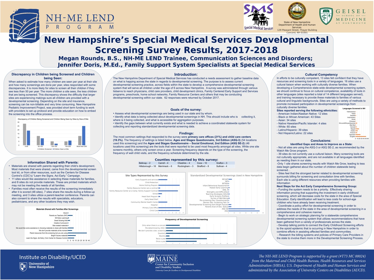 New Hampshire’S Special Medical Services Developmental Screening Survey Results, 2017-2018 by meganrounds