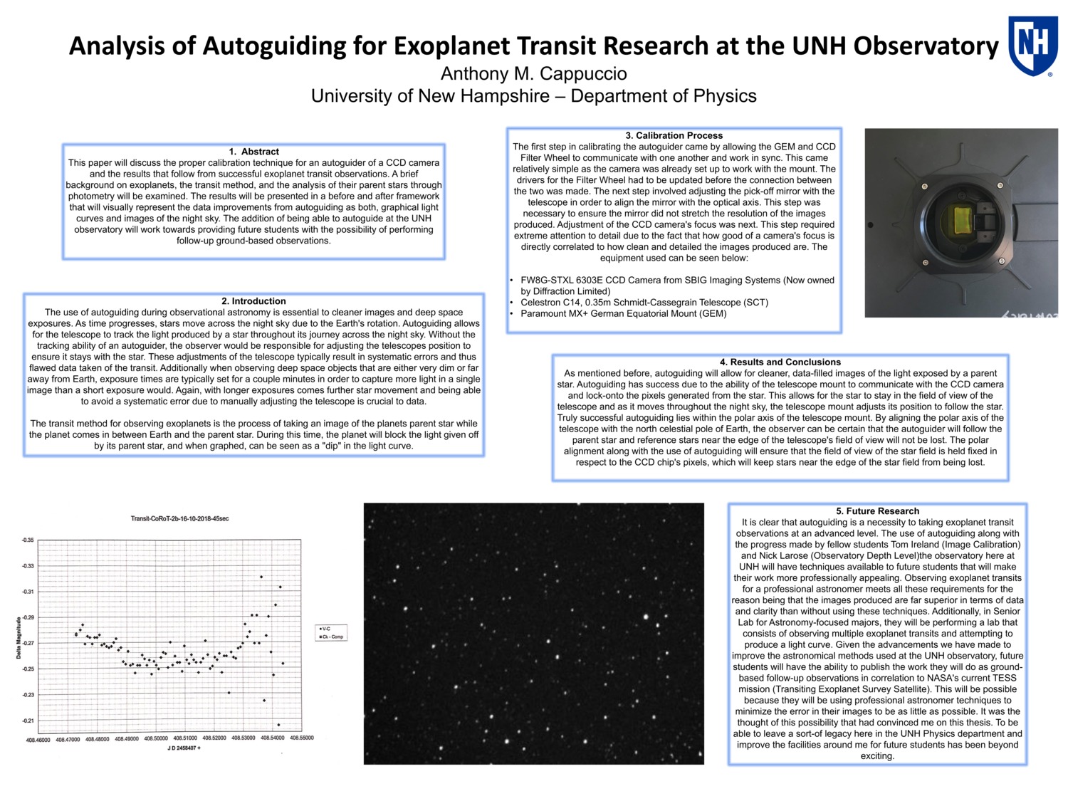 Analysis Of Autoguiding For Exoplanet Transit Research At The Unh Observatory by amc1058