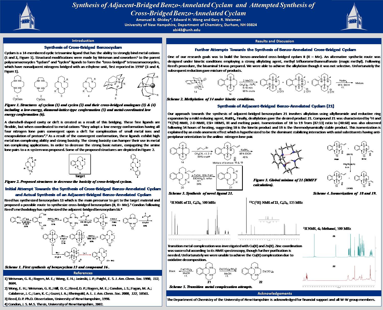 Synthesis Of Adjacent-Bridged Benzo-Annelated Cyclam  And  Attempted Synthesis Of by abi43