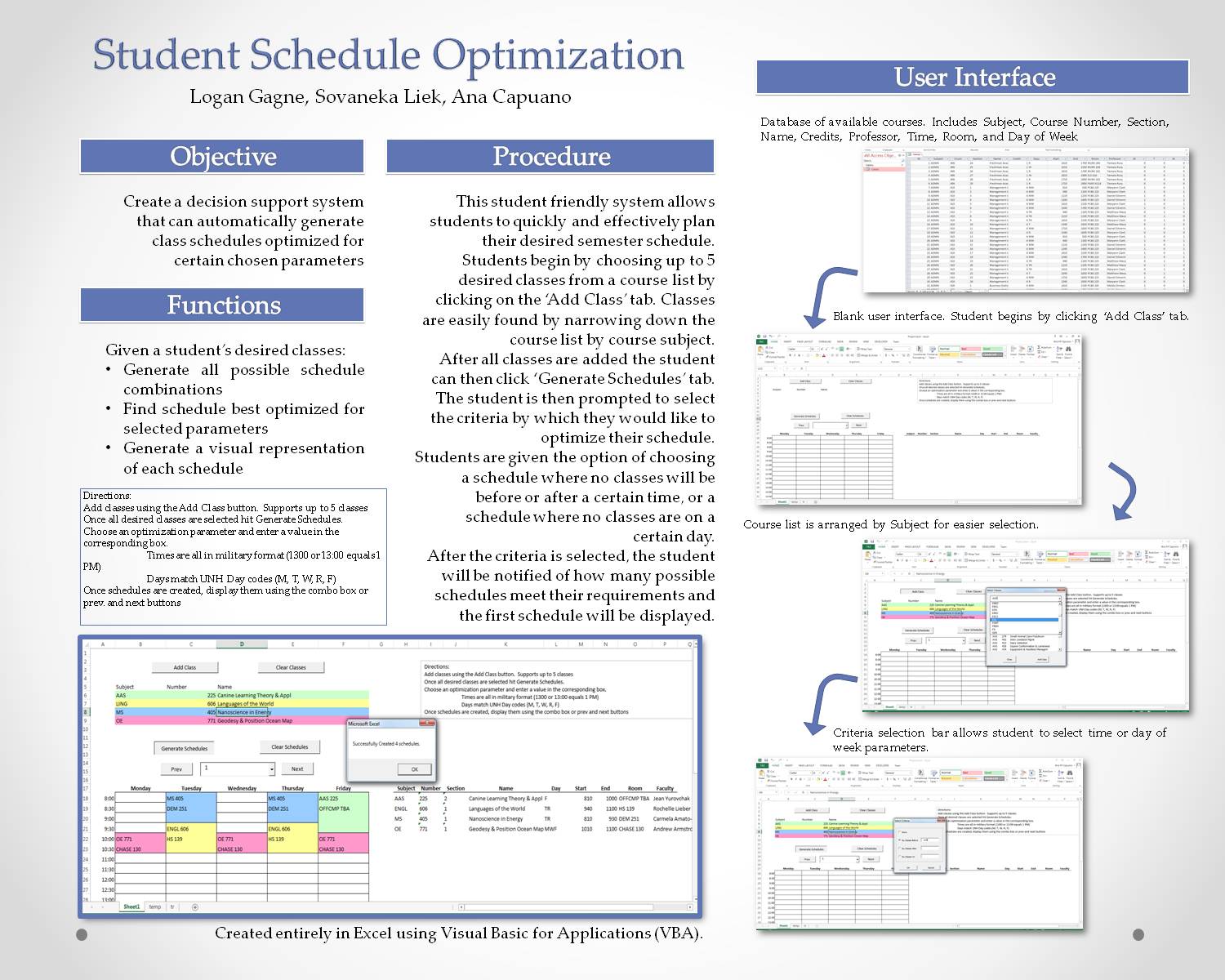 Student Schedule Optimization by anacapuano