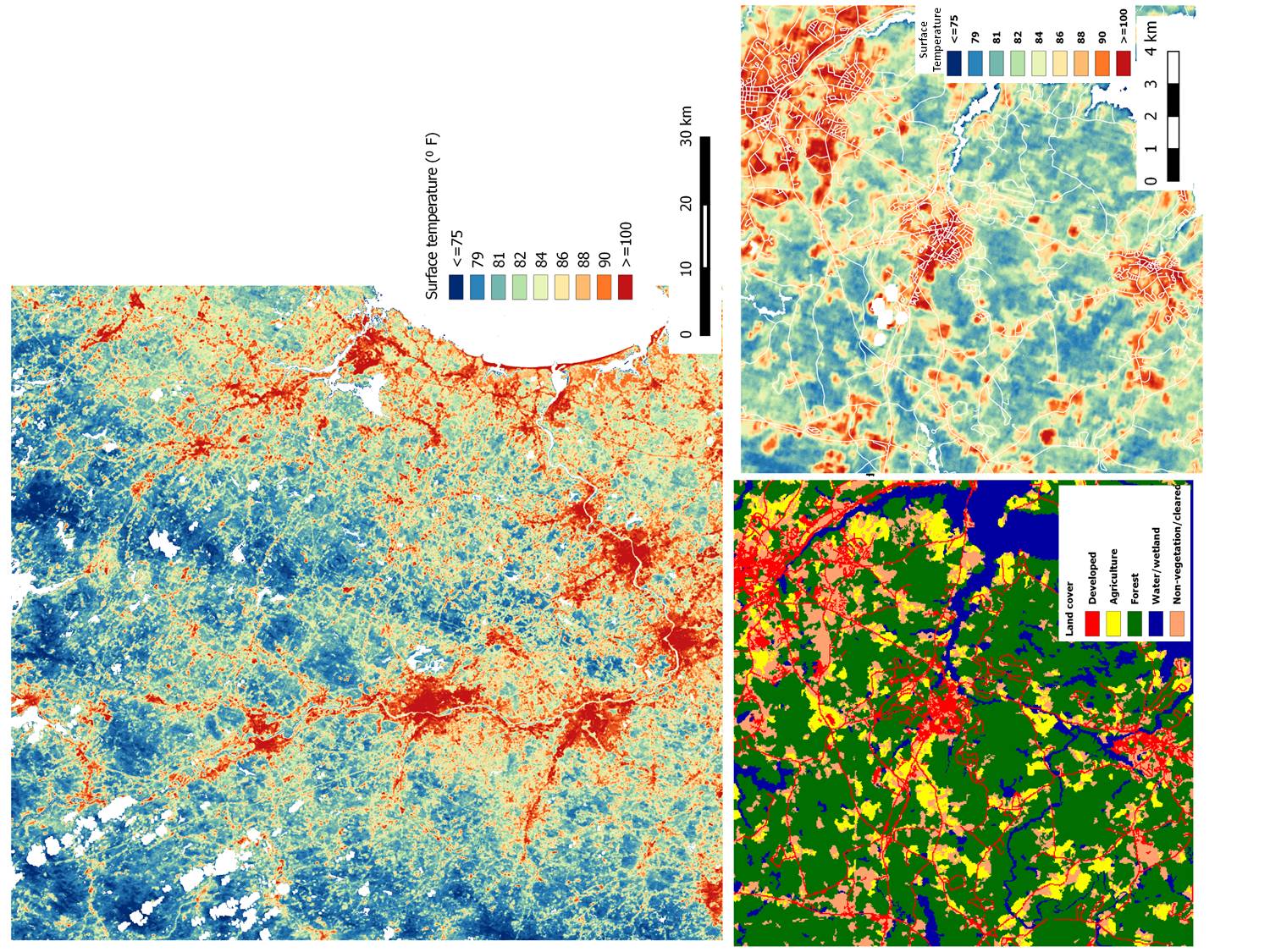 Kingman Farm Surface Temperature And Land Cover by aouimette