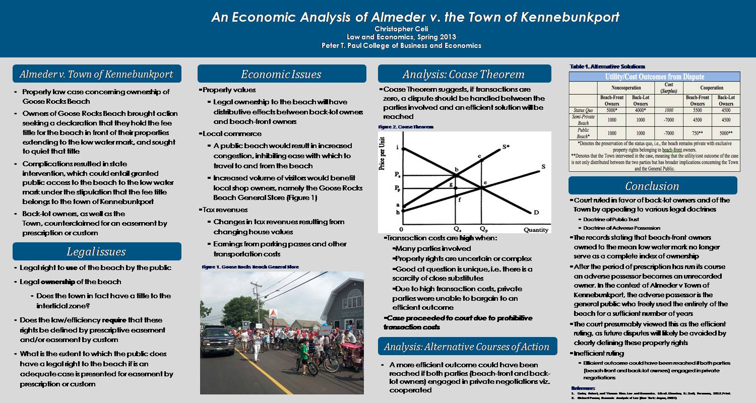 An Economic Analysis Of Almeder V. The Town Of Kennebunkport by cjb58