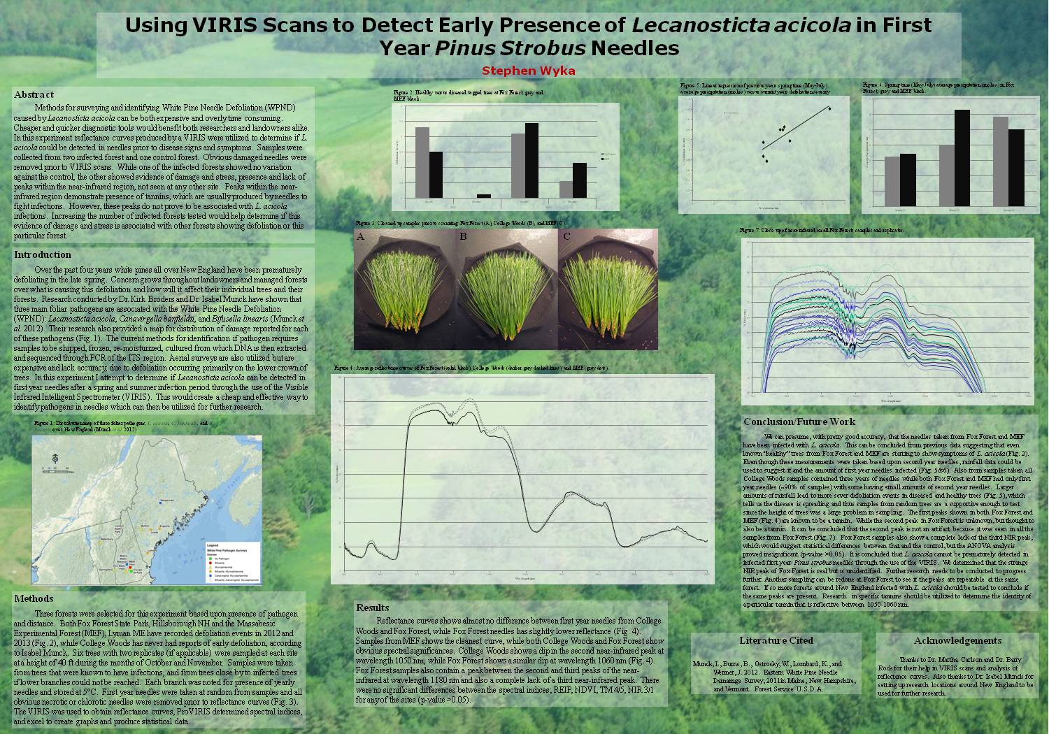 Using Viris Scans To Detect Early Presence Of Lecanosticta Acicola In First Year Pinus Strobus Needles by Swyka430