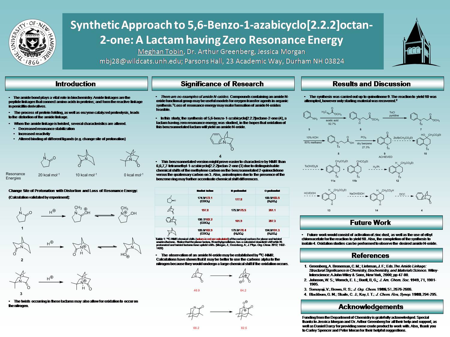 Synthetic Approach To 5,6-Benzo-1-Azabicyclo[2.2.2]Octane-2-One: A Lactam Having Zero Resonance Energy  by meghantobin