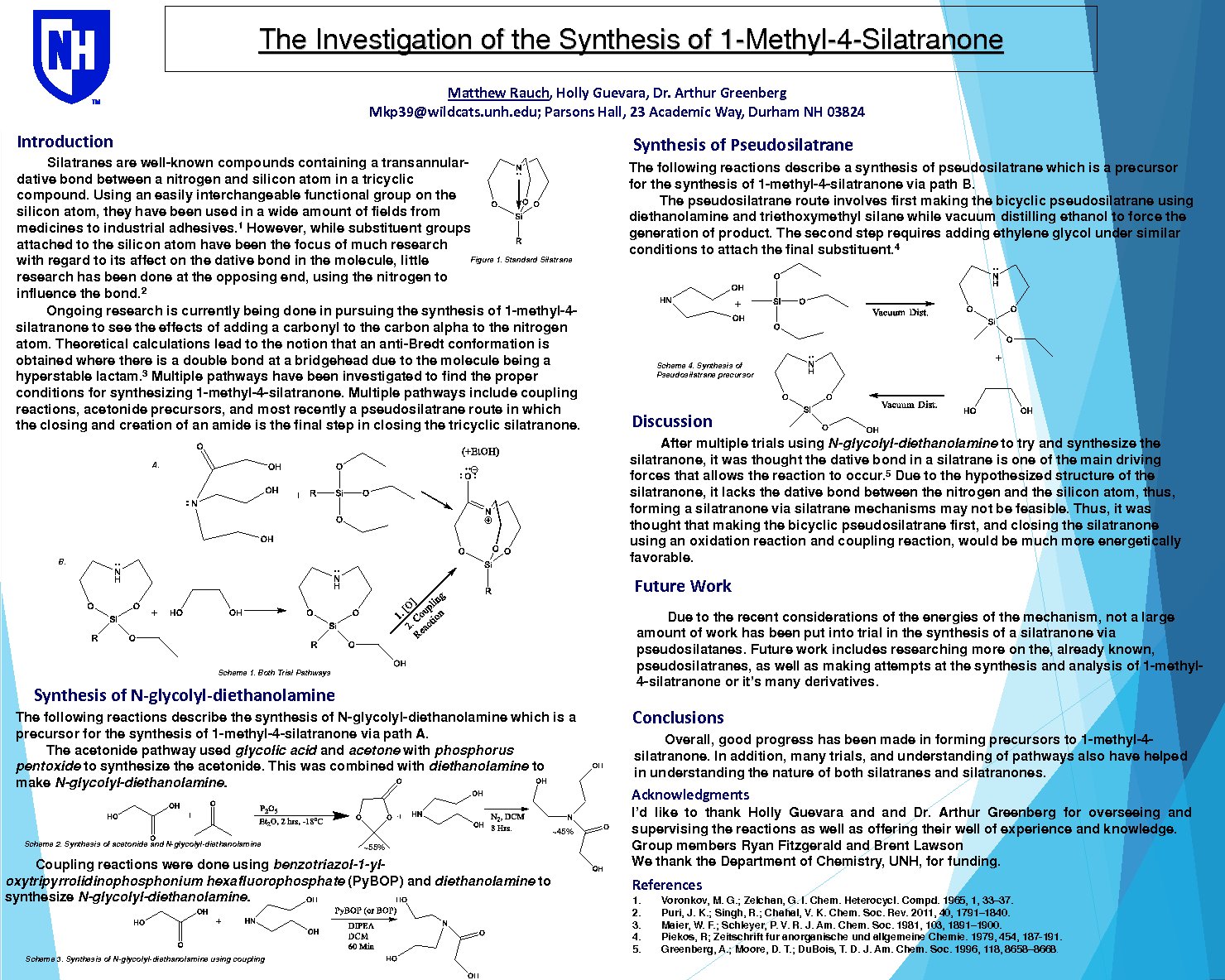 The Investigation Of The Synthesis Of 1-Methyl-4-Silatranone by mkp39
