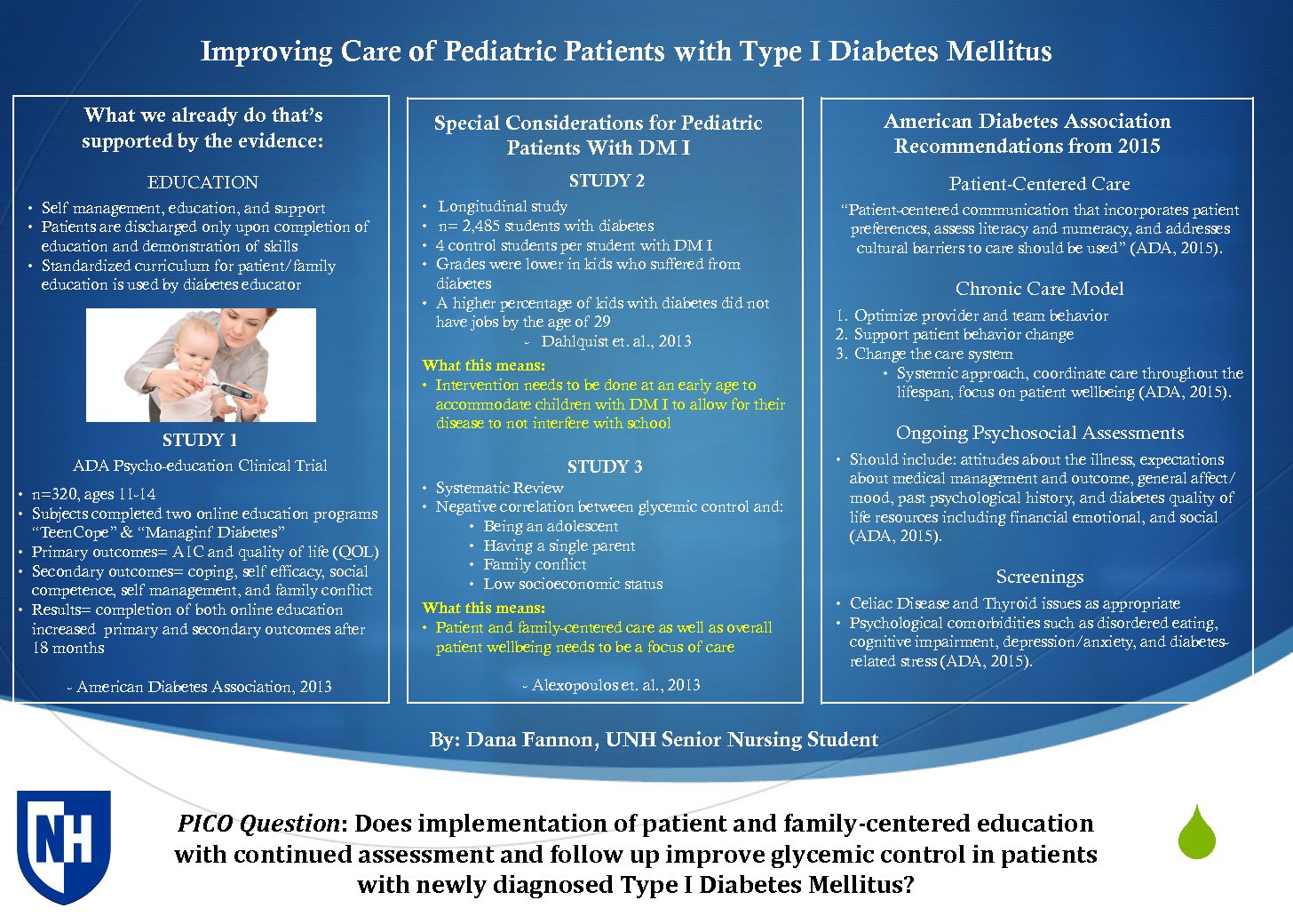 Improving Care Of Pediatric Patients With Type I Diabetes Mellitus by njhall54