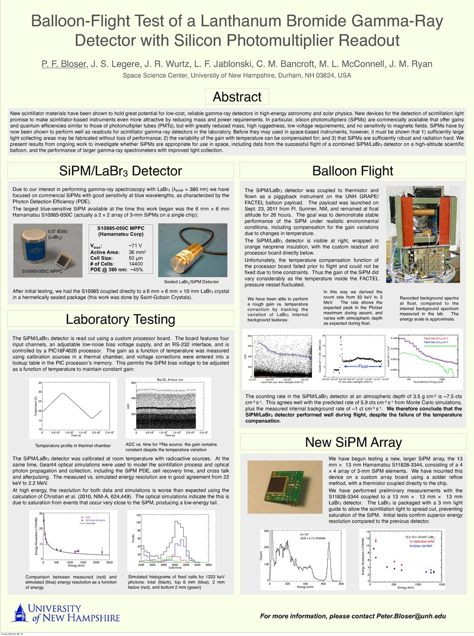 Balloon-Flight Test Of A Lanthanum Bromide Gamma-Ray Detector With Silicon Photomultiplier Readout by pbloser