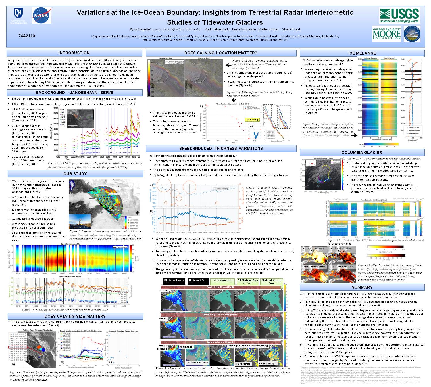 Variations At The Ice-Ocean Boundary: Insights From Terrestrial Radar Interferometric Studies Of  Tidewater Glaciers by rkp4
