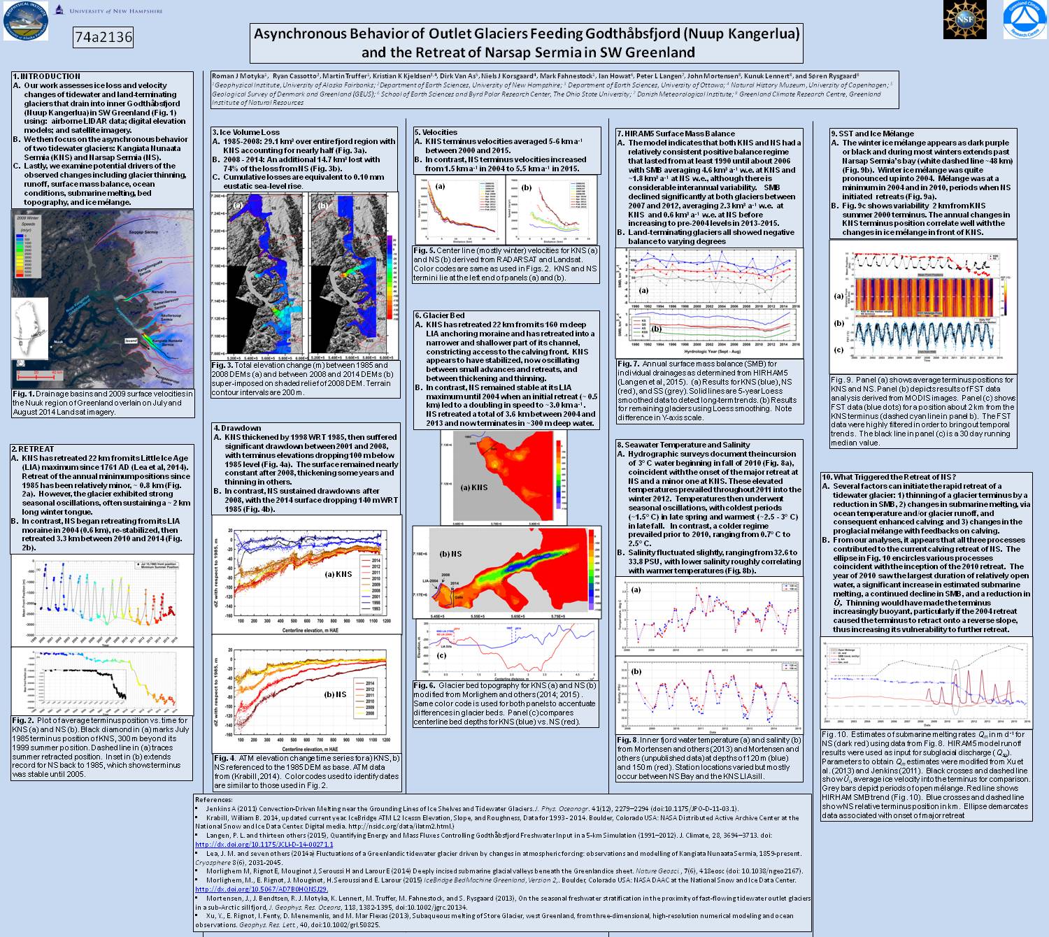 Asynchronous Behavior Of Outlet Glaciers Feeding Godthabsfjord (Nuup Kangerlua) And The Retreat Of Narsap Sermia In Sw Greenland by rkp4