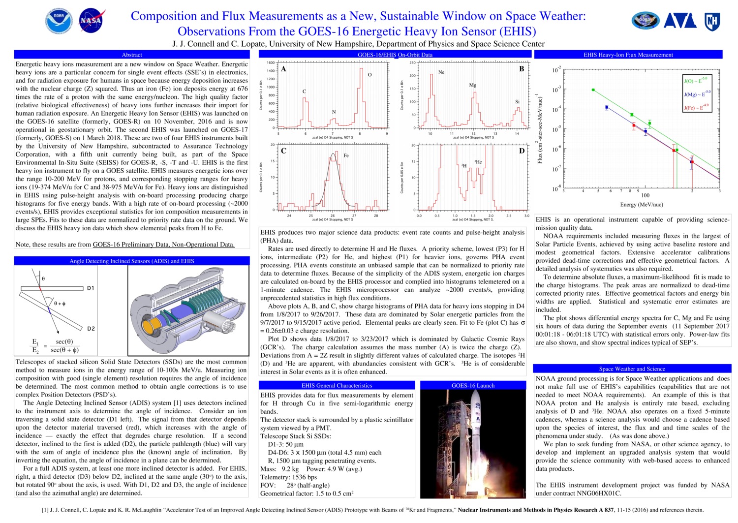 Composition And Flux Measurements As A New, Sustainable Window On Space Weather: Observations From The Goes-16 Energetic Heavy Ion Sensor (Ehis)  by jjconnell