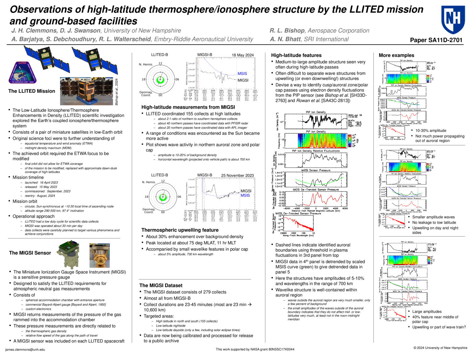 Observations Of High-Latitude Thermosphere/Ionosphere Structure By The Llited Mission And Ground-Based Facilities by clemmons