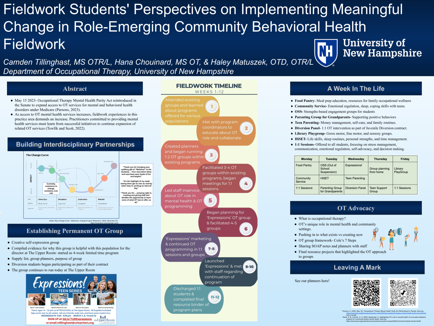 Fieldwork Students' Perspectives On Implementing Meaningful Change In Role-Emerging Community Behavioral Health Fieldwork by hmh45