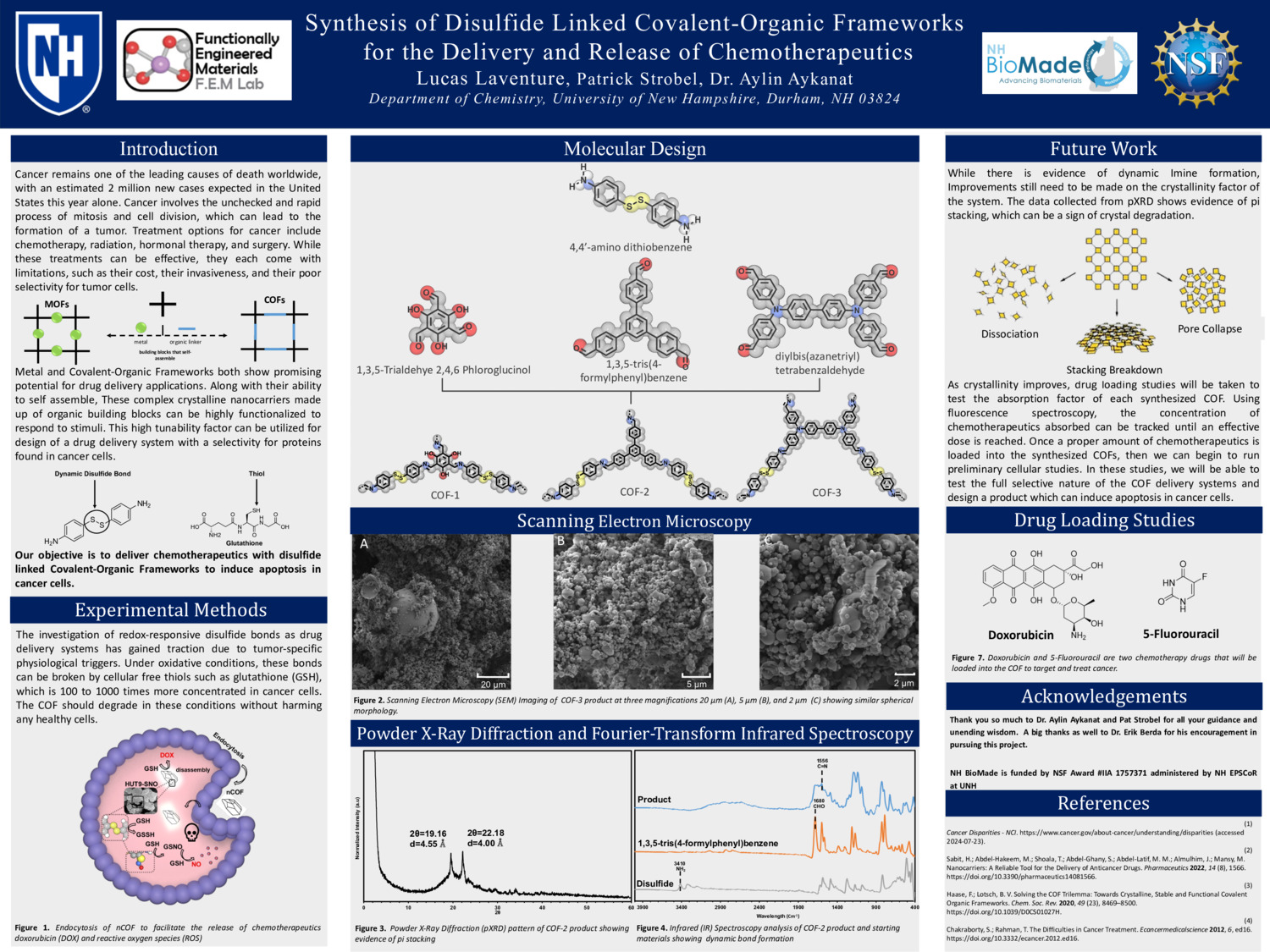 Synthesis Of Disulfide Linked Covalent-Organic Frameworks  For The Delivery And Release Of Chemotherapeutics by llaventure04