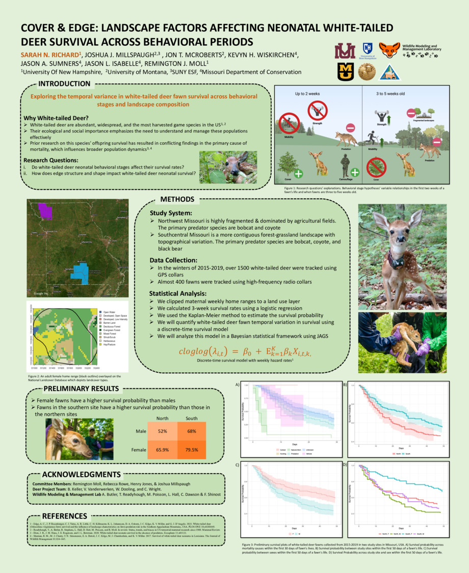 Cover & Edge: Landscape Factors Affecting Neonatal White-Tailed Deer Survival Across Behavioral Periods by sr1114