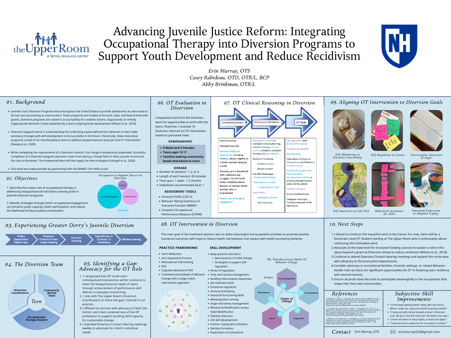 Advancing Juvenile Justice Reform: Integrating Occupational Therapy Into Diversion Programs To Support Youth Development And Reduce Recidivism by ekm1048