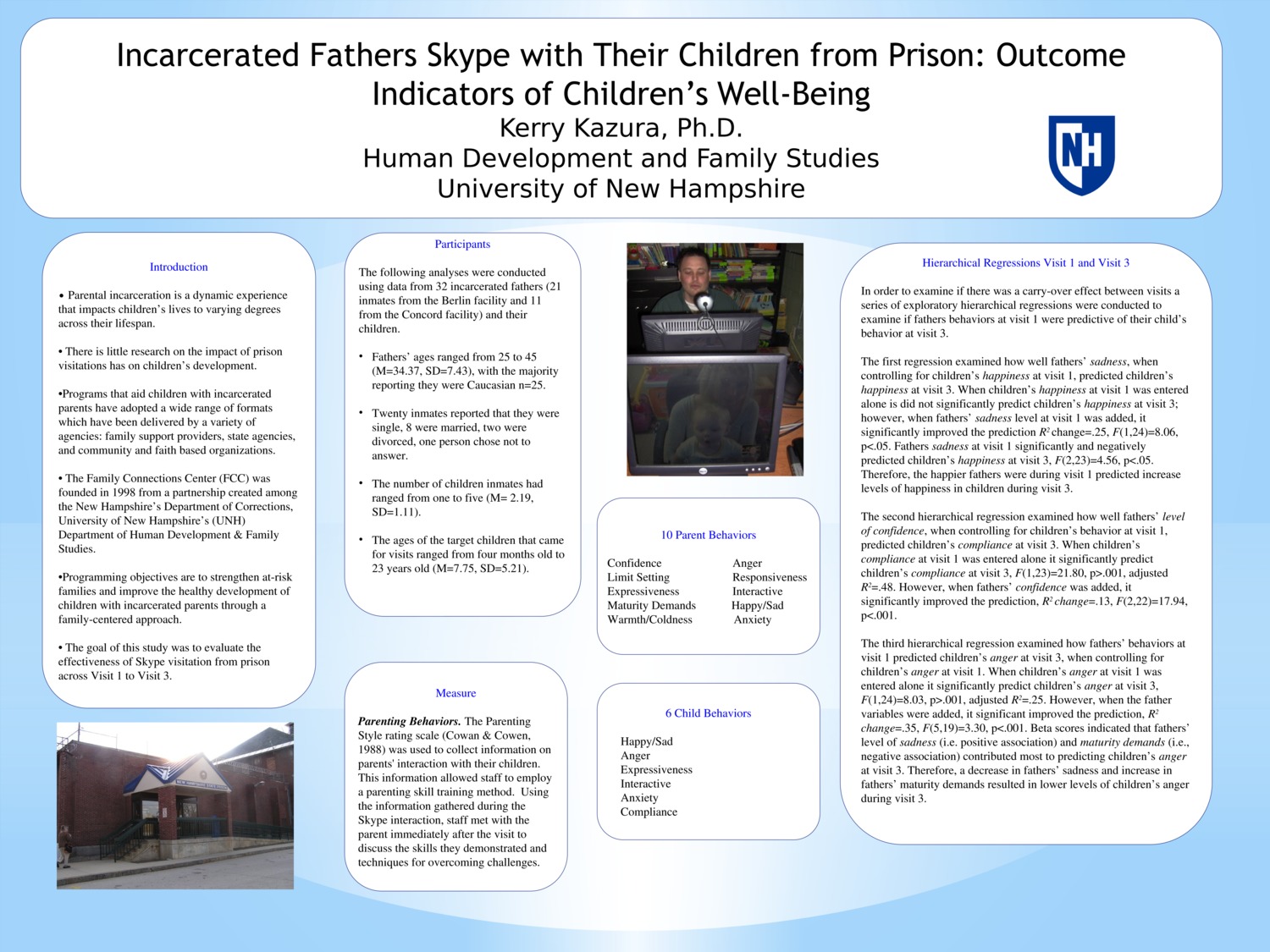 Incarcerated Fathers Skype With Their Children From Prison:  Outcome Indicators Of Children’S Well-Being  by KKazura