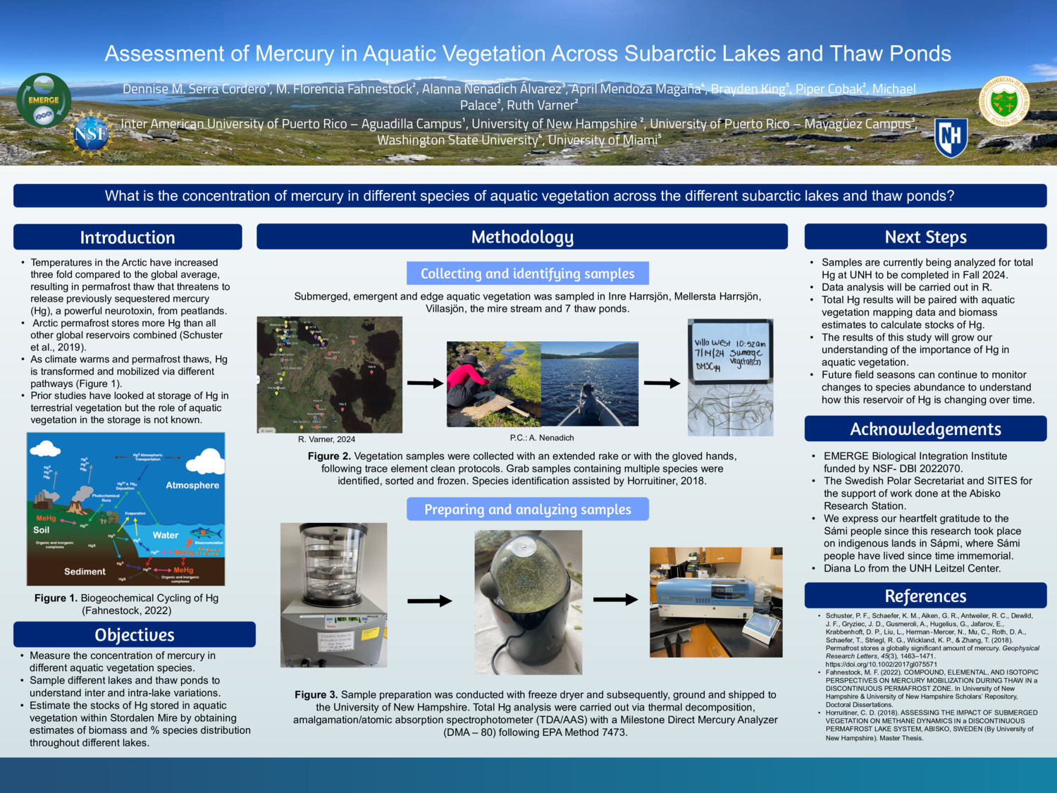 Assessment Of Mercury In Aquatic Vegetation Across Subarctic Lakes And Thaw Ponds by mfmprado