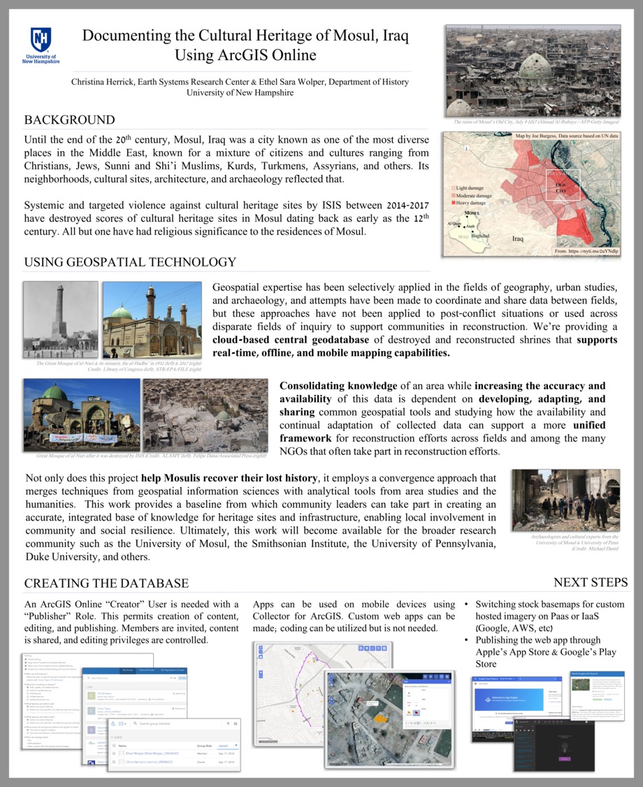 Documenting The Cultural Heritage Of Mosul Iraq Using Arcgis Online by herrick