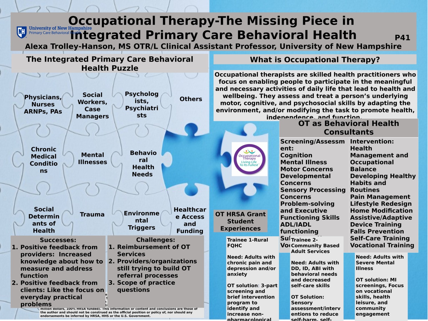 Occupational Therapy-The Missing Piece In Integrated Primary Care Behavioral Health by atrolley