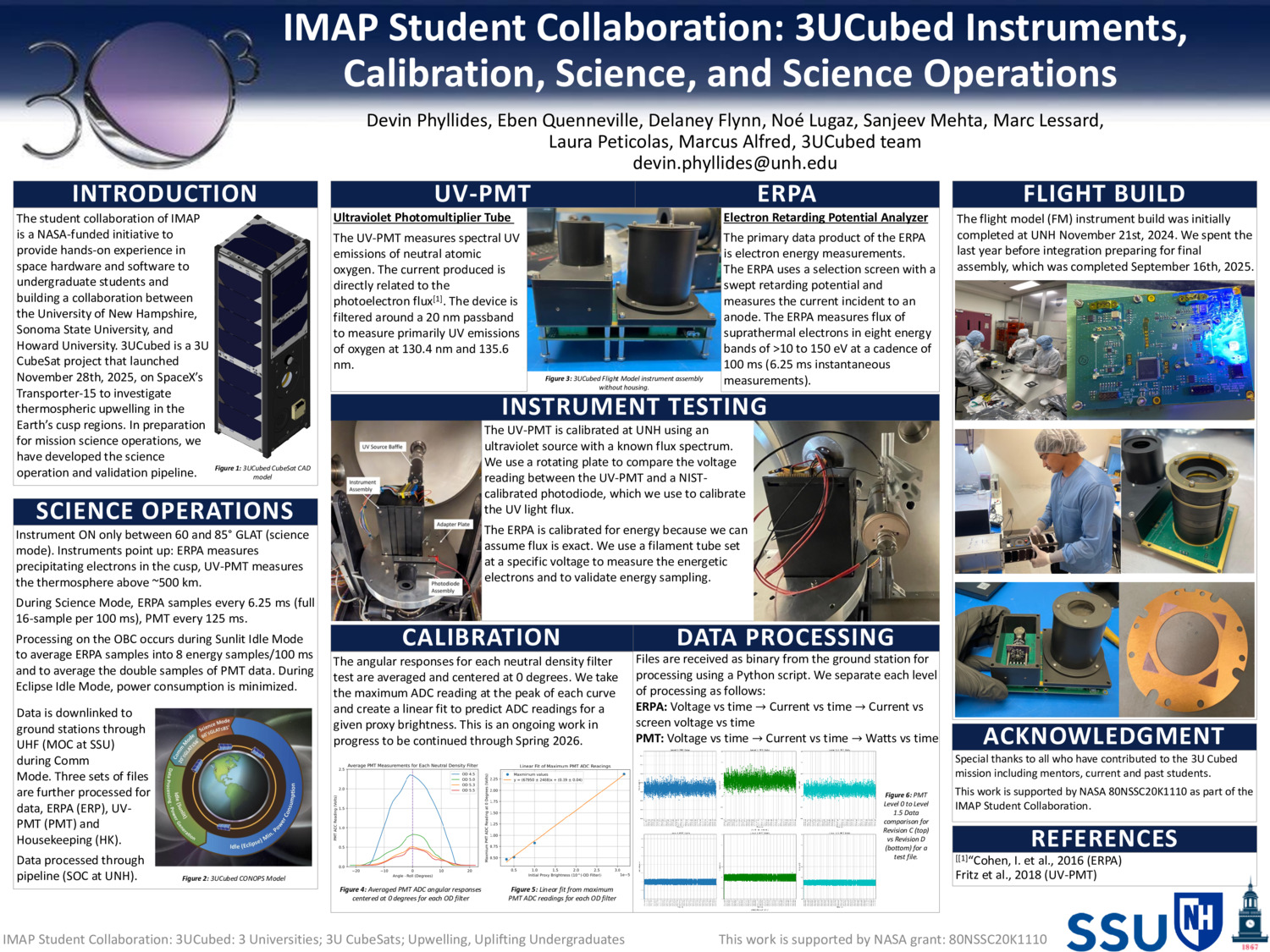 Imap Student Collaboration: 3ucubed Instruments, Calibration, Science, And Science Operations by dp1211