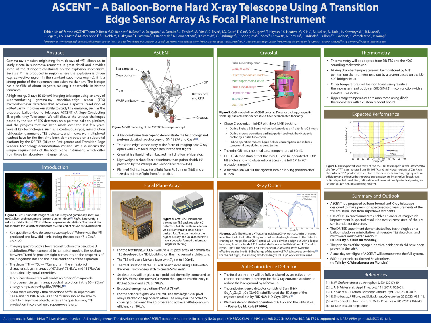 Ascent – A Balloon-Borne Hard X-Ray Telescope Using A Transition Edge Sensor Array As Focal Plane Instrument by fkislat