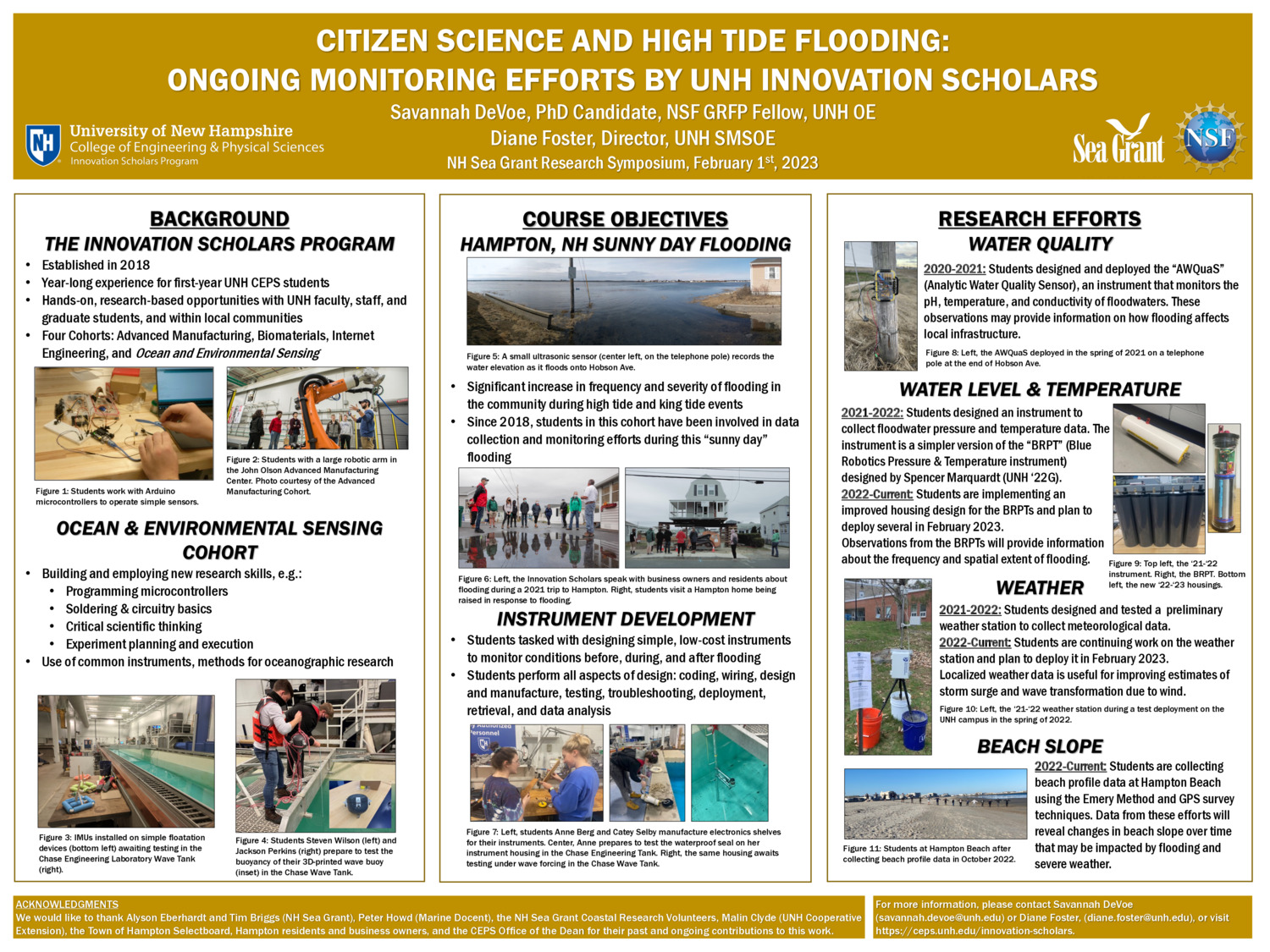 Citizen Science And High Tide Flooding: Ongoing Monitoring Efforts By Unh Innovation Scholars by srd1033