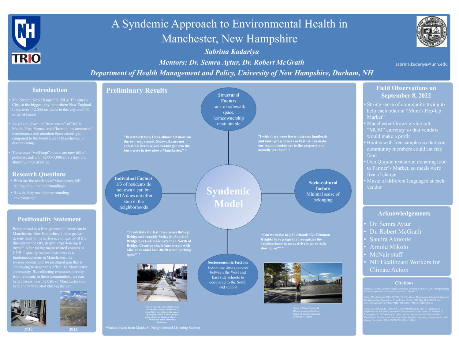 A Syndemic Approach To Environmental Health In  Manchester, New Hampshire by sabrinakadariya