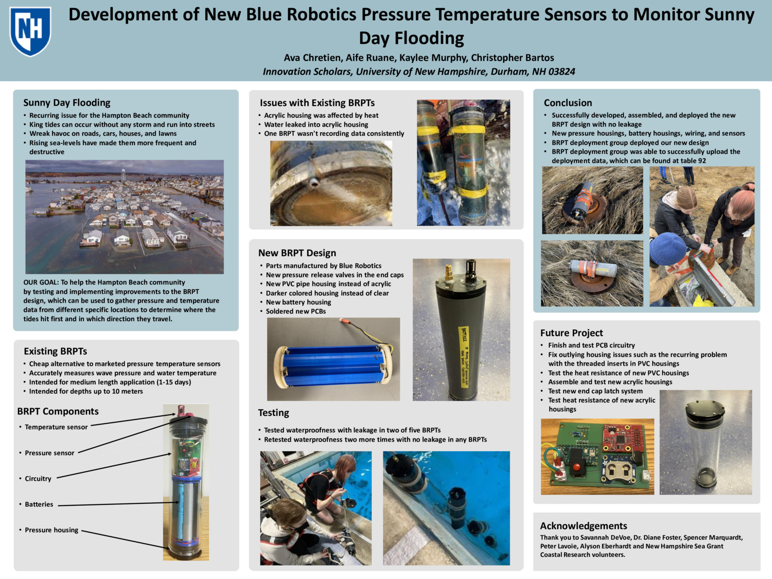 Development Of New Blue Robotics Pressure Temperature Sensors To Monitor Sunny Day Flooding by aac1109