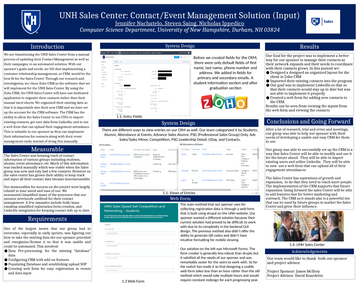 Unh Sales Center: Contact/Event Management Solution (Input) by jtn1017
