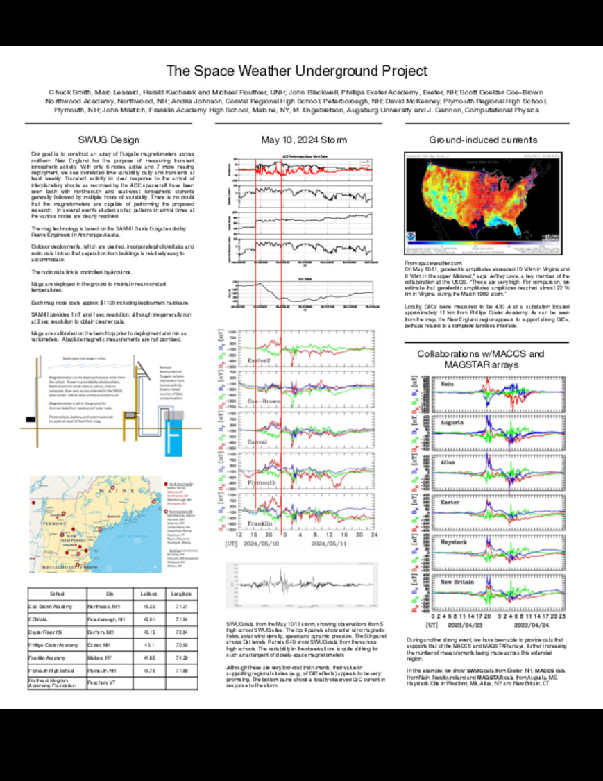 The Space Weather Underground Project by Lessard