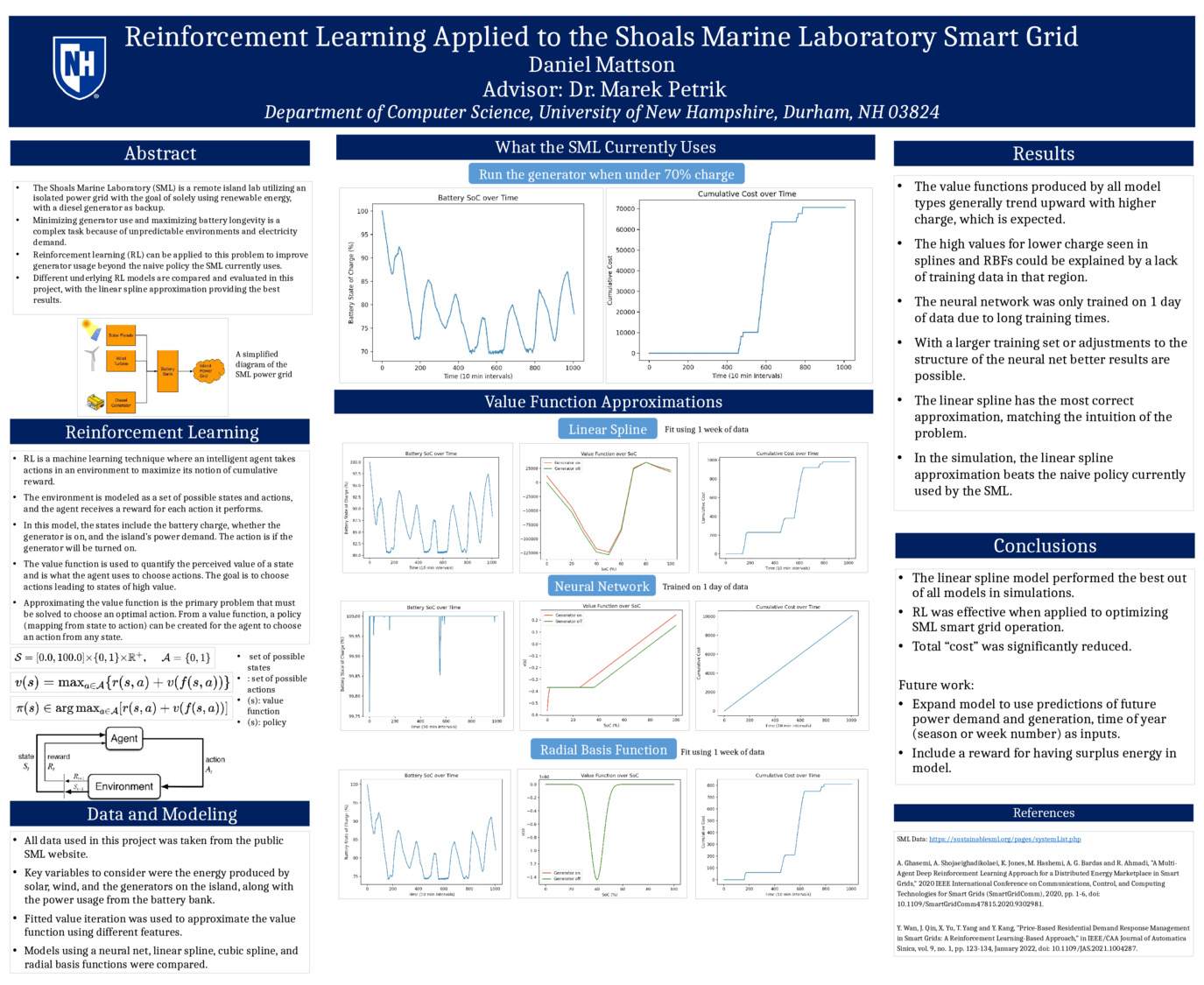 Reinforcement Learning Applied To The Shoals Marine Laboratory Smart Grid by dcm1030